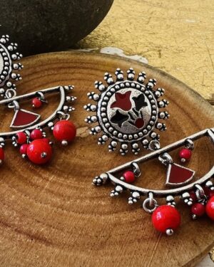 Carved engraved earrings