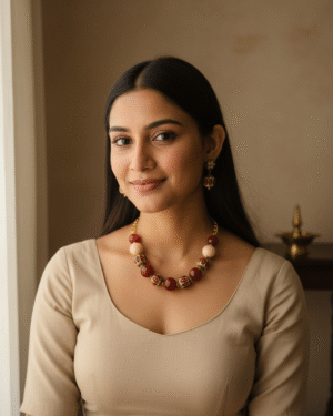 Traditional Jadau Semi Precious Necklace set