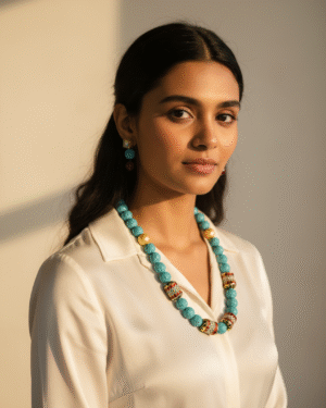 Traditional Jadau semi precious Necklace set