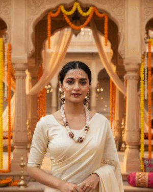 Traditional Jadau semi precious Necklace set