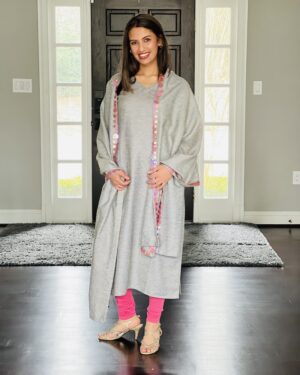Designer Indowestern suit with sequins dupatta Size 38 Medium