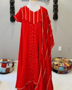 Designer Indowestern Top and trouser with dupatta Size 40 Large
