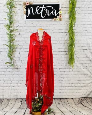 Beautiful gota work Scalloped Edge Dupatta