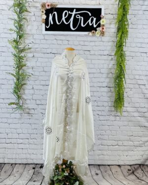 Beautiful gota work Scalloped Edge Dupatta