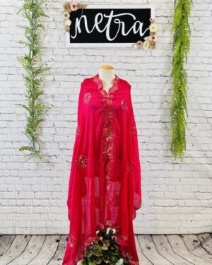 Beautiful gota work Scalloped Edge Dupatta