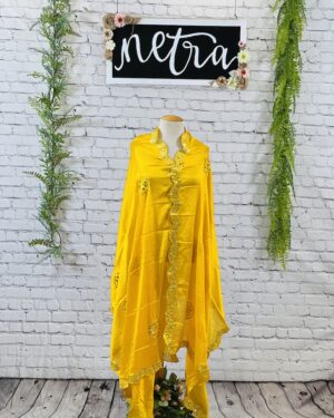 Beautiful gota work Scalloped Edge Dupatta