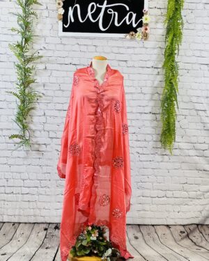 Beautiful gota work Scalloped Edge Dupatta