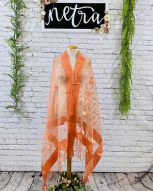 Mini scattered gota work Dupatta with tassels