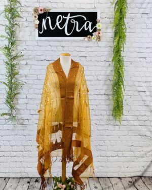 Mini scattered gota work Dupatta with tassels