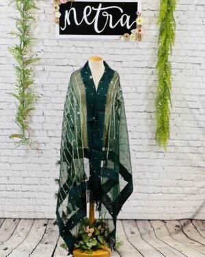 Mini scattered gota work Dupatta with tassels