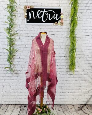 Mini scattered gota work Dupatta with tassels
