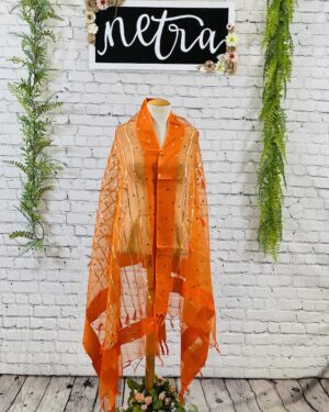 Mini scattered gota work Dupatta with tassels