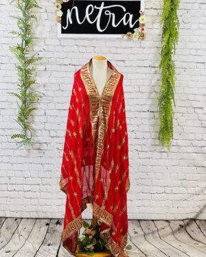 Georgette sequins hand work Dupatta