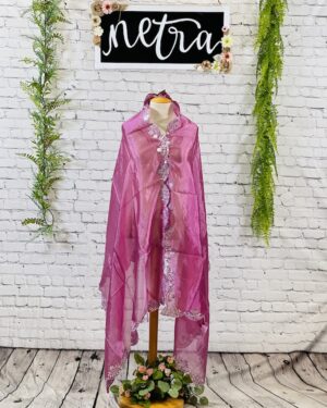 Satin Silk hand work Dupatta