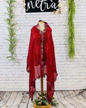 Satin Silk hand work Dupatta