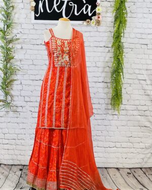 Beautiful Kurta gharara set with gota embroidery details Size 42