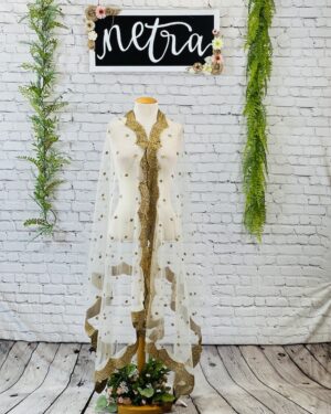 Scalloped Hand work dupatta