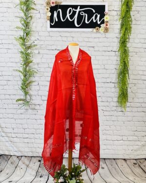 Kota Doria Gota Hand work dupatta