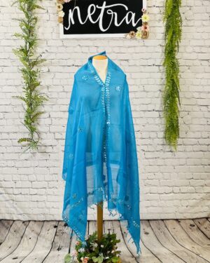 Kota Doria Gota Hand work dupatta