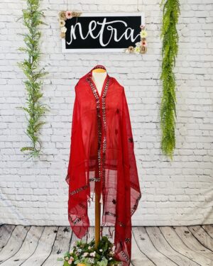 Kota Doria Gota Hand work dupatta