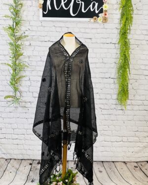 Kota Doria Gota Hand work dupatta