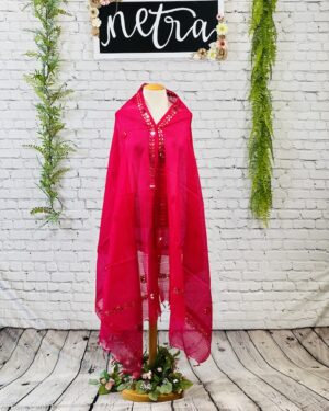 Kota Doria Gota Hand work dupatta
