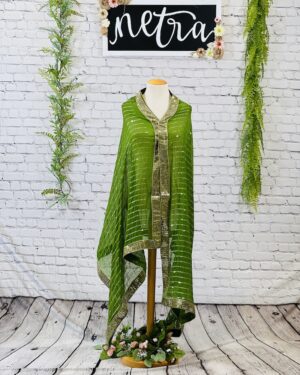 Georgette sequins work dupatta