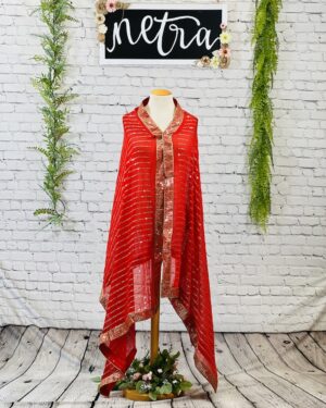 Georgette sequins work dupatta
