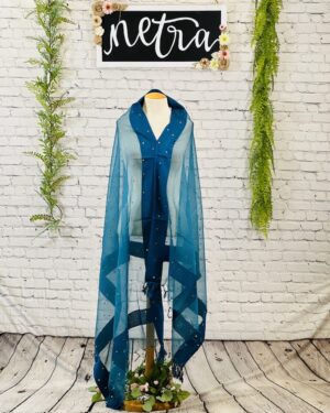 Net mirror work dupatta