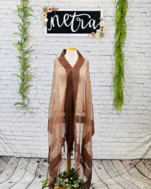 Net mirror work dupatta