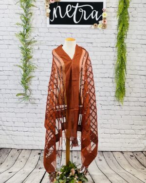 Net mirror embroidered dupatta