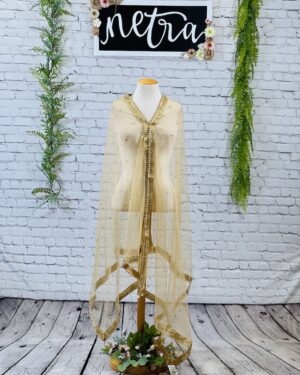 Gold hand work Dupatta