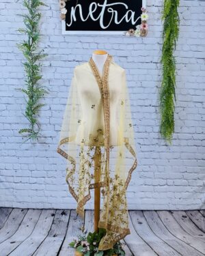 Gold hand work Dupatta