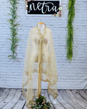 Gold hand work Dupatta