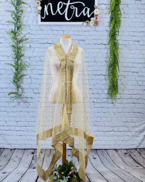 Gold hand work Dupatta