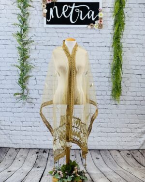 Gold hand work Dupatta