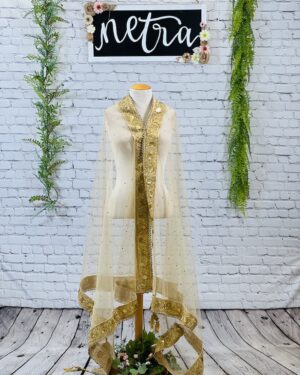 Gold hand work Dupatta