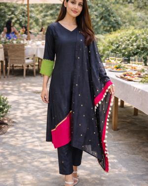 Designer Indowestern Top and trouser with dupatta Size 36 Small