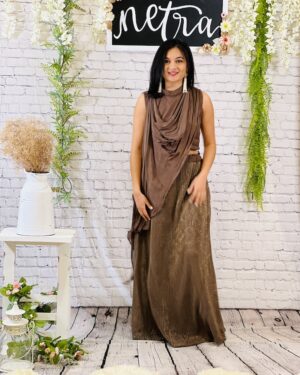 Cowl neck Crop Top and sequins skirt outfit Size 38-40