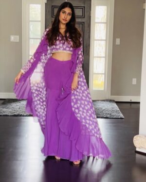 Indowestern crop top gharara and Jacket outfit Available size 36