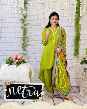 Indowestern Kurta and Trouser set with dupatta Available Size 40