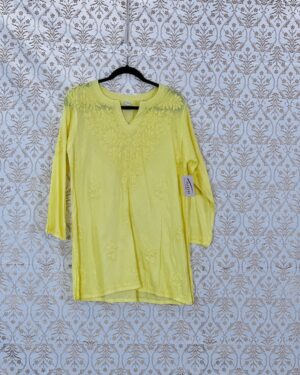Lucknowi embroidered short Kurta Top Size 44 XXL