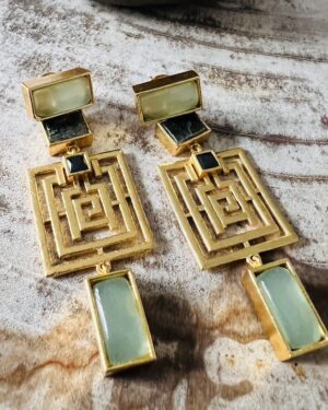 Contemporary Gold Earrings