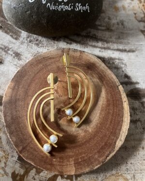Contemporary Gold Earring Tops