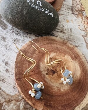 Contemporary Earrings with beads