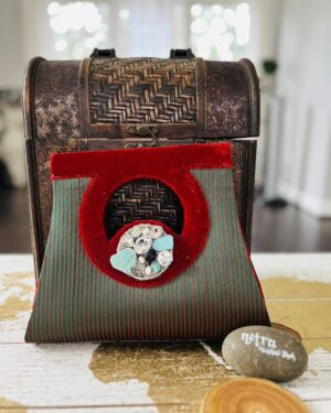 Embellished clutch bag