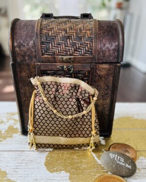 Brocade Banrasi potli bag