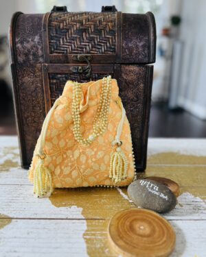 Lucknowi embroidery potli bag
