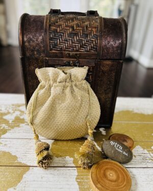 Gold Embroidered potli bag