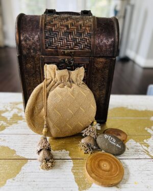 Gold Embroidered potli bag